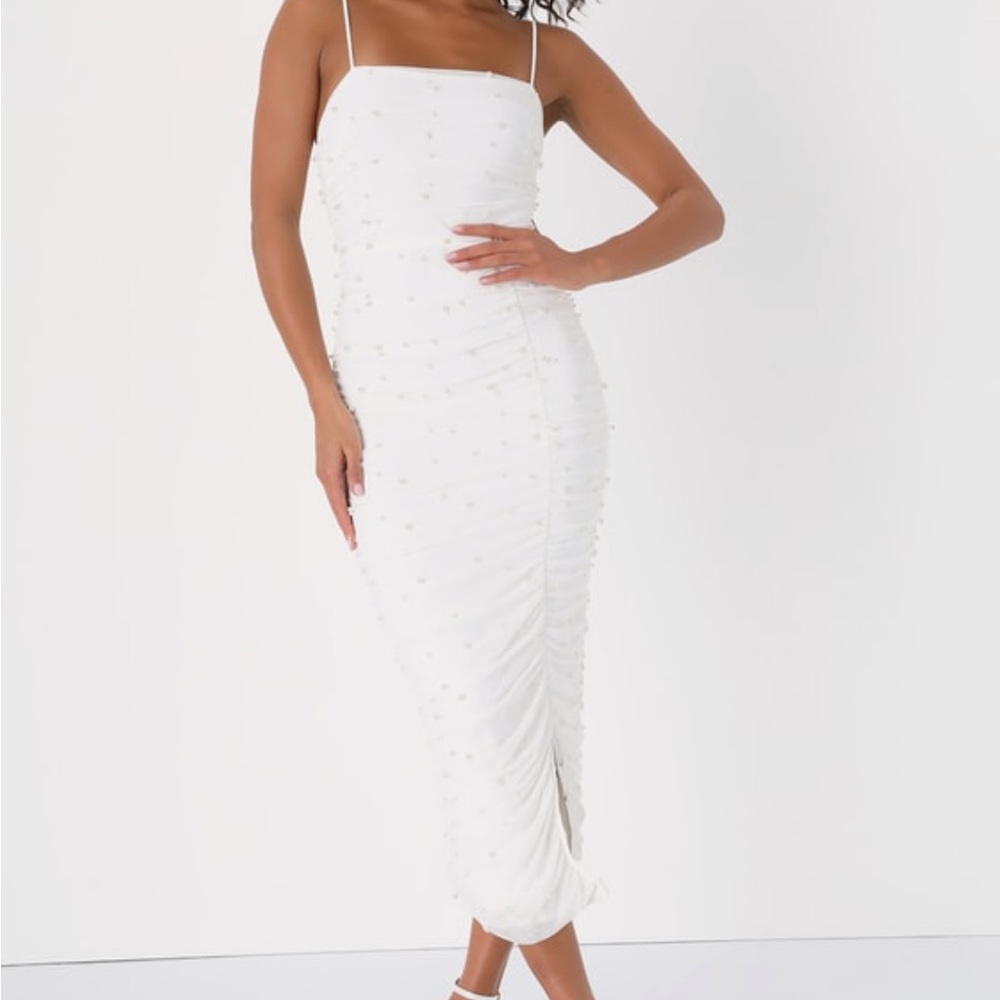 Lulus white Pearl dress